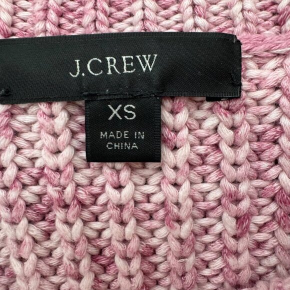 J.CREW Marbled Sweater Womens Pink Chunky Knit Crewneck Cotton Blend Size XS - Picture 5 of 11